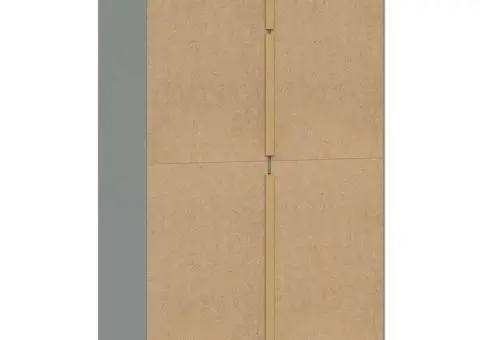 Șifonier, gri, lemn de pin mexican, 2 uși, gama Corona - 5/5