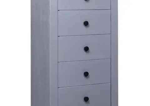 Dulap, gri, 46x40x89 cm, lemn de pin, gama Panama - 1/5