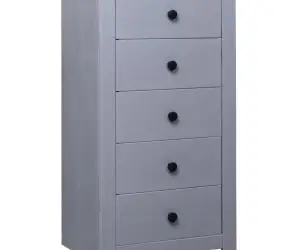 vidaXL Dulap, gri, 46x40x89 cm, lemn de pin, gama Panama