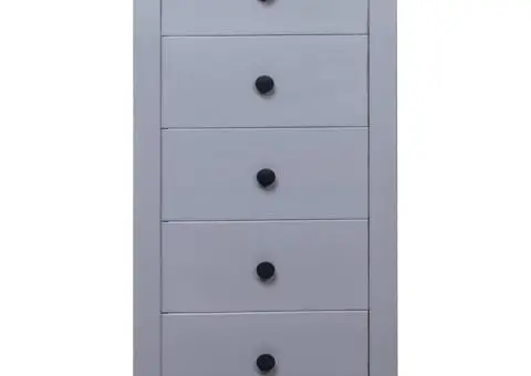 Dulap, gri, 46x40x89 cm, lemn de pin, gama Panama - 3/5