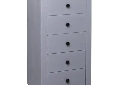 Dulap, gri, 46x40x89 cm, lemn de pin, gama Panama - 4/5