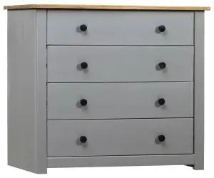 vidaXL Dulap lateral, gri, 80 x 40 x 73 cm, gama pin de Panama