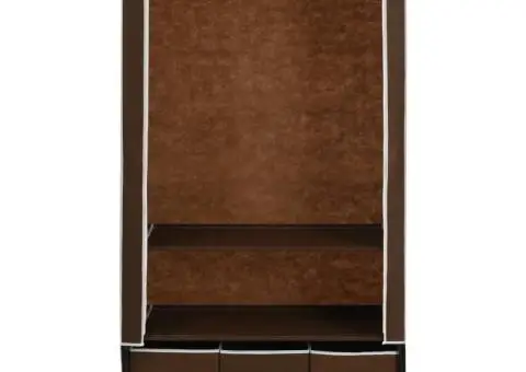 Șifonier, maro, 87 x 49 x 159 cm, material textil - 4/5