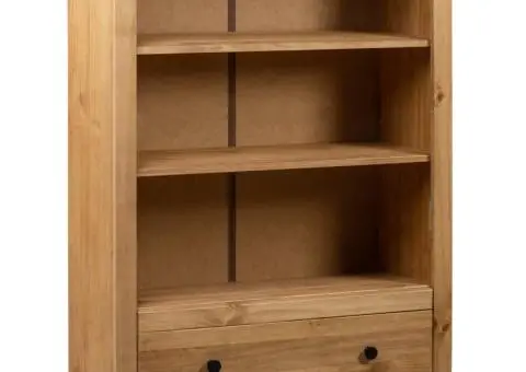 Bibliotecă, 80 x 35 x 110 cm, lemn masiv de pin, gama Panama - 1/5