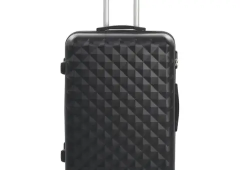 Set valiză carcasă rigidă, 3 buc., negru, ABS - 3/5