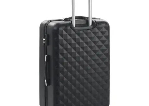 Set valiză carcasă rigidă, 3 buc., negru, ABS - 4/5