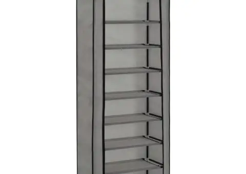 Pantofar cu husă, gri, 57 x 29 x 162 cm, material textil - 1/5