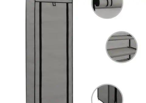 Pantofar cu husă, gri, 57 x 29 x 162 cm, material textil - 5/5