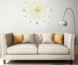 vidaXL Ceas de perete, auriu, 70 cm, metal