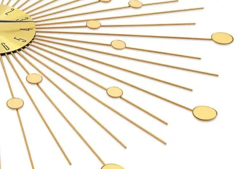 Ceas de perete, auriu, 70 cm, metal - 5/5