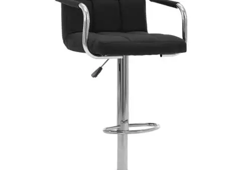 Scaun de bar, negru, material textil - 1/5