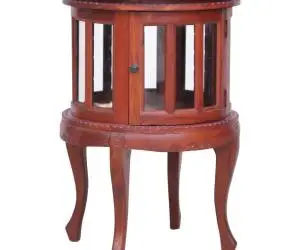 vidaXL Dulap cu vitrină, maro, 50 x 50 x 76 cm, lemn masiv de mahon