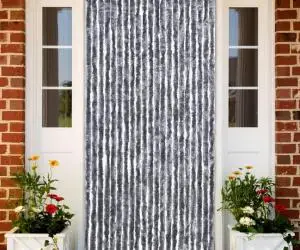 vidaXL Perdea pentru insecte, argintiu, 90x220 cm, Chenille