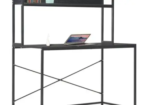 Birou de calculator, negru, 120 x 60 x 138 cm - 1/5