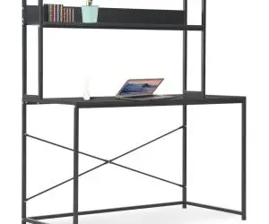 vidaXL Birou de calculator, negru, 120 x 60 x 138 cm