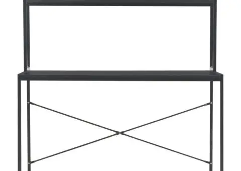 Birou de calculator, negru, 120 x 60 x 138 cm - 3/5