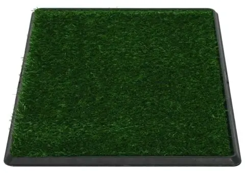 Toaletă animale companie tavă & gazon artificial 76x51x3cm WC - 3/5