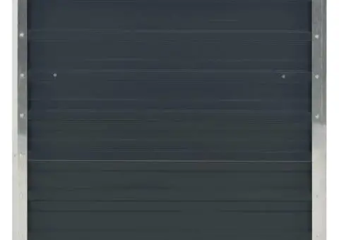 Strat înălțat de grădină antracit 160x80x77 cm oțel galvanizat - 5/5