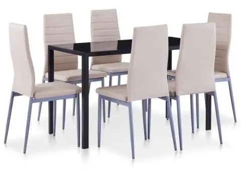 Set mobilier de bucătărie, 7 piese, cappuccino - 1/5