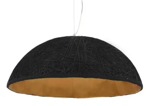 Lampă suspendată, negru și auriu, Ø70 cm, E27 - 4/5
