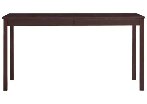 Masă de bucătărie, maro închis, 140 x 70 x 73 cm, lemn de pin - 2/5