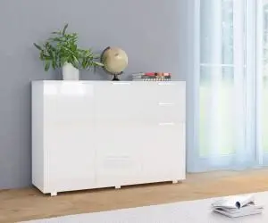 vidaXL Dulap, alb extralucios, 107x35x80,5 cm