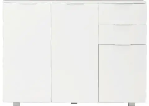 Dulap, alb extralucios, 107x35x80,5 cm - 3/5