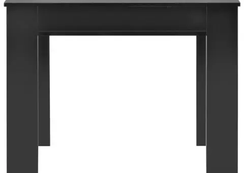 Masă de bucătărie extensibilă, negru extralucios, 175x90x75 cm - 4/5