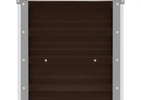 Strat înălțat de grădină, maro, 100x40x45 cm, oțel galvanizat - 5/5