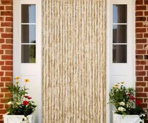 vidaXL Perdea pentru insecte, bej, 100x220 cm, Chenille