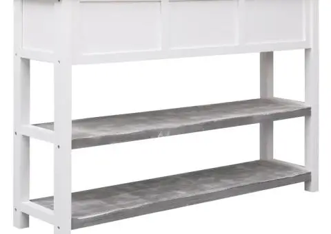 Dulap, gri antichizat, 115x30x76 cm, lemn - 5/5