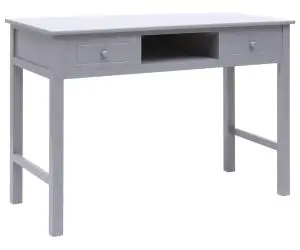 vidaXL Birou de scris, gri, 110 x 45 x 76 cm, lemn