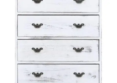 Dulap cu sertare, alb, 60x30x75 cm, lemn - 2/5