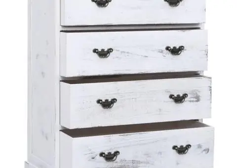 Dulap cu sertare, alb, 60x30x75 cm, lemn - 3/5