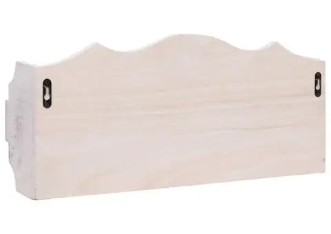 Cuier de perete, alb, 50 x 10 x 23 cm, lemn - 4/5
