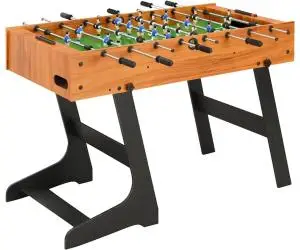 vidaXL Masă de fotbal pliantă, maro deschis, 121 x 61 x 80 cm