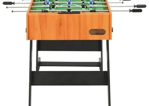 Masă de fotbal pliantă, maro deschis, 121 x 61 x 80 cm - 3/5