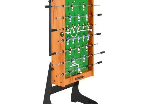 Masă de fotbal pliantă, maro deschis, 121 x 61 x 80 cm - 4/5