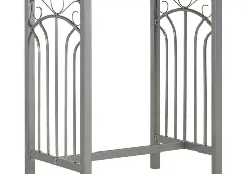 Set mobilier de bar, 3 piese, antracit, lemn și oțel - 2/5