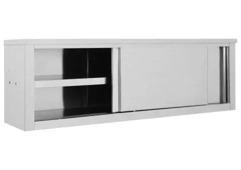 Dulap perete bucătărie uși glisante 150x40x50cm oțel inoxidabil - 2/5