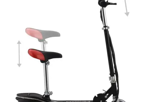 Trotinetă electrică cu șa și LED-uri, negru, 120 W - 3/5