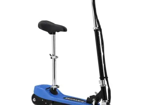 Trotinetă electrică cu șa, albastru, 120 W - 4/5