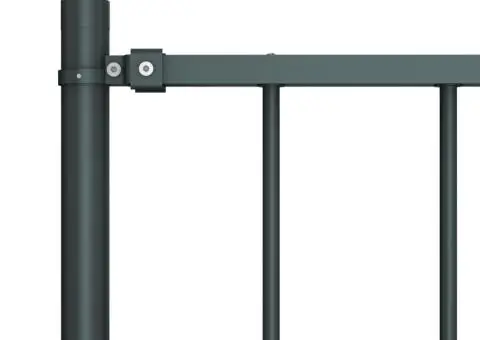 Panou de gard cu stâlpi, antracit, 1,7 x 1 m, oțel - 3/4