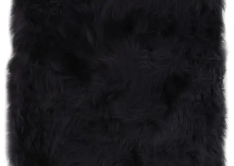 Pernuțe scaun 2 buc, gri închis, 40x40 cm, piele oaie naturală - 2/5