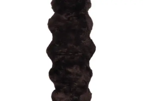 Covor din piele de oaie, maro, 60 x 180 cm - 1/4