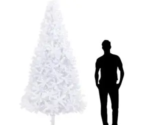 vidaXL Brad de Crăciun artificial, alb, 300 cm