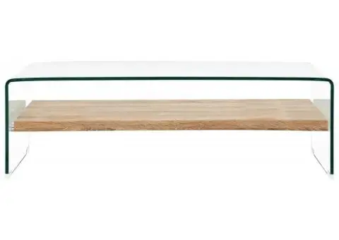 Măsuță de cafea, transparent, 98x45x31 cm, sticlă securizată - 2/5