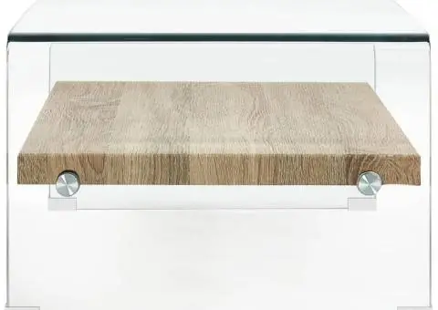 Măsuță de cafea, transparent, 98x45x31 cm, sticlă securizată - 3/5