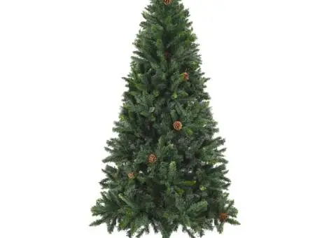 Brad de Crăciun artificial cu conuri de pin, verde, 180 cm - 2/5