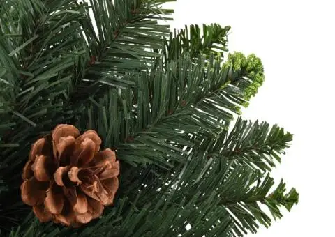 Brad de Crăciun artificial cu conuri de pin, verde, 180 cm - 4/5